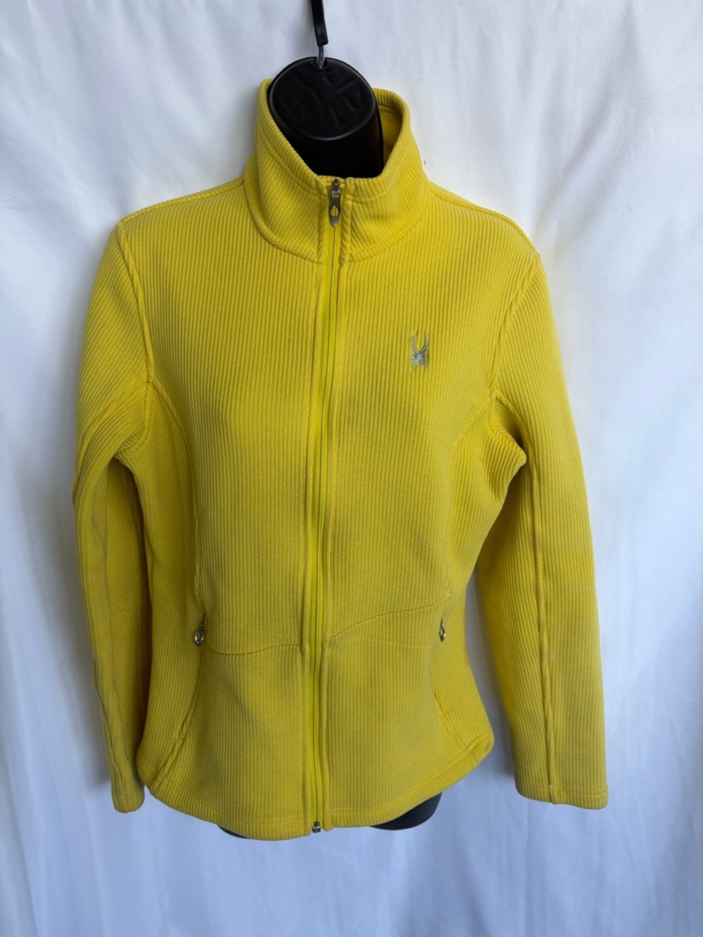 Spyder sweater, Core, Yellow, zip, L, 20” PTP, 24” L